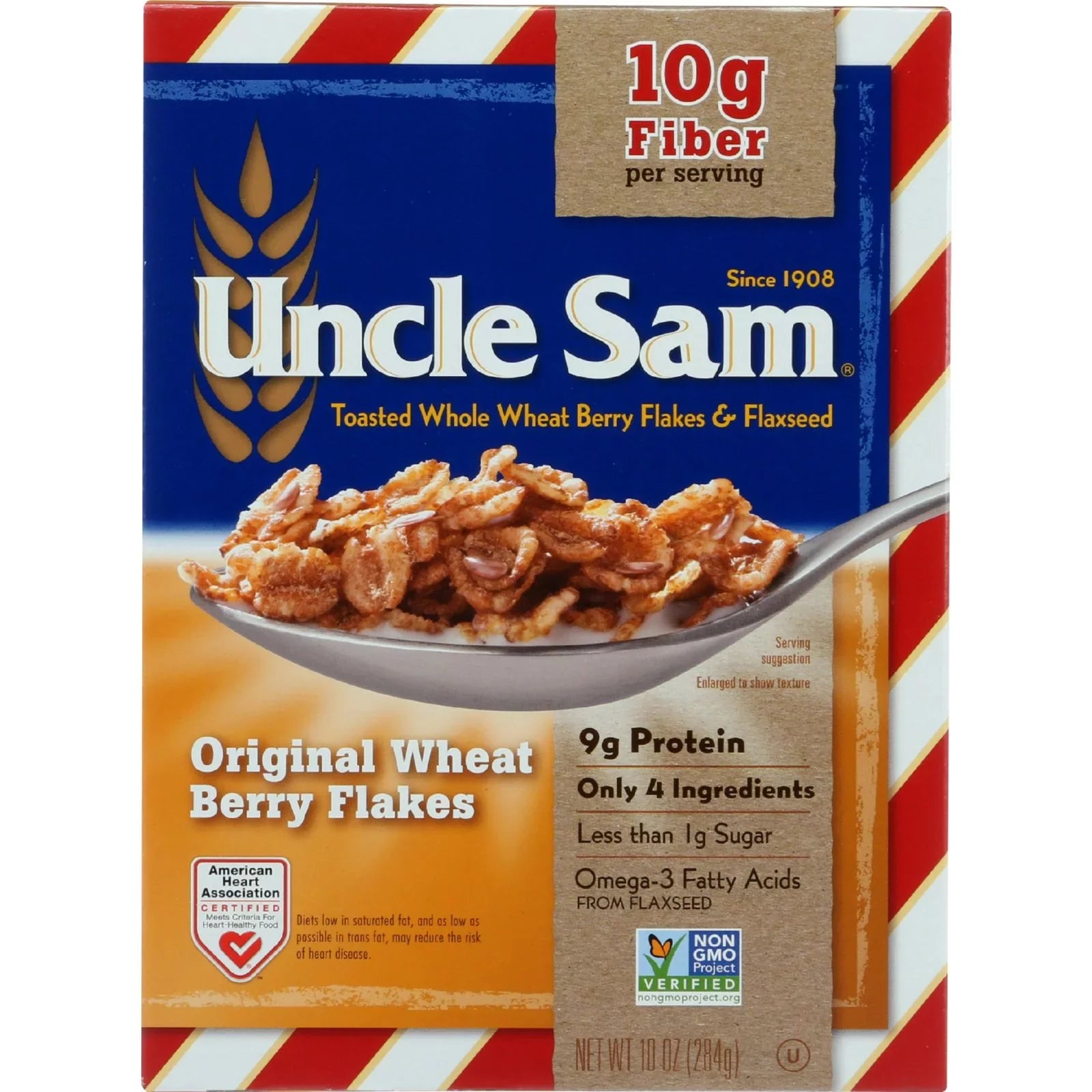 '- Cereal Case - Of 10 Uncle Sam Original Oz 12 - Cereal