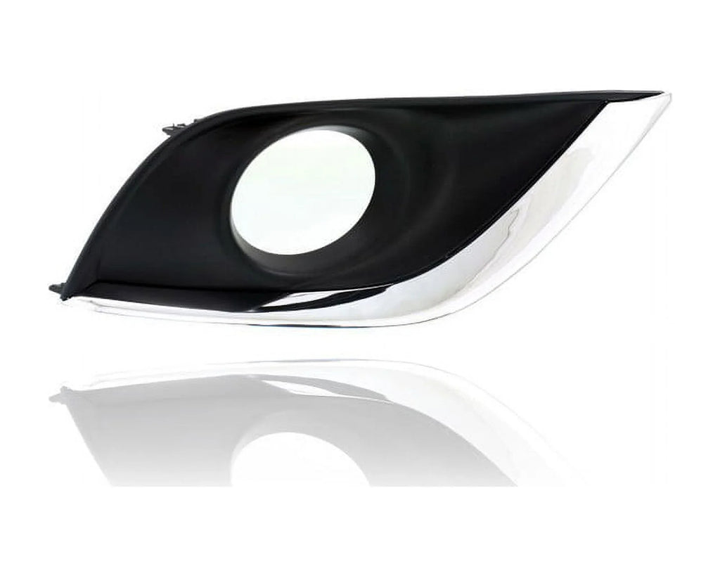 Driver Bezel - Set for Black - 622576W80A Left Light Right '15-19 Chrome SV/SE/SL- - Passenger Molding + & With Pair, Sedan Hole 622566W80A, Fog Cover Compatible/Replacement Nissan Versa