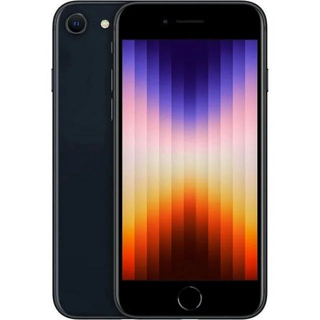 Restored Gen) (Refurbished) Unlocked 128GB (CPO) Smartphone Apple Midnight iPhone 2022 SE (3rd