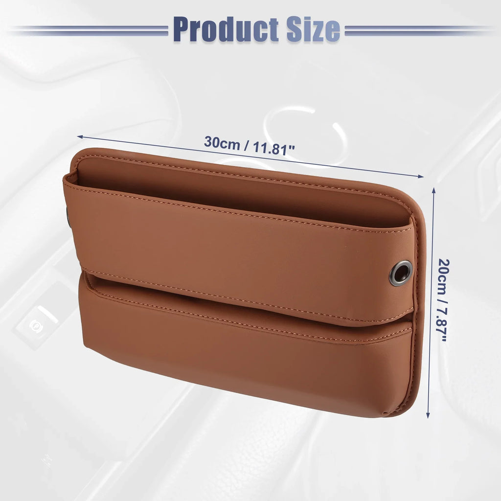 Organizer Pocket Gap Filler Box Seat Car Side Seat Car Console Brown Storage Multi-function 2pcs