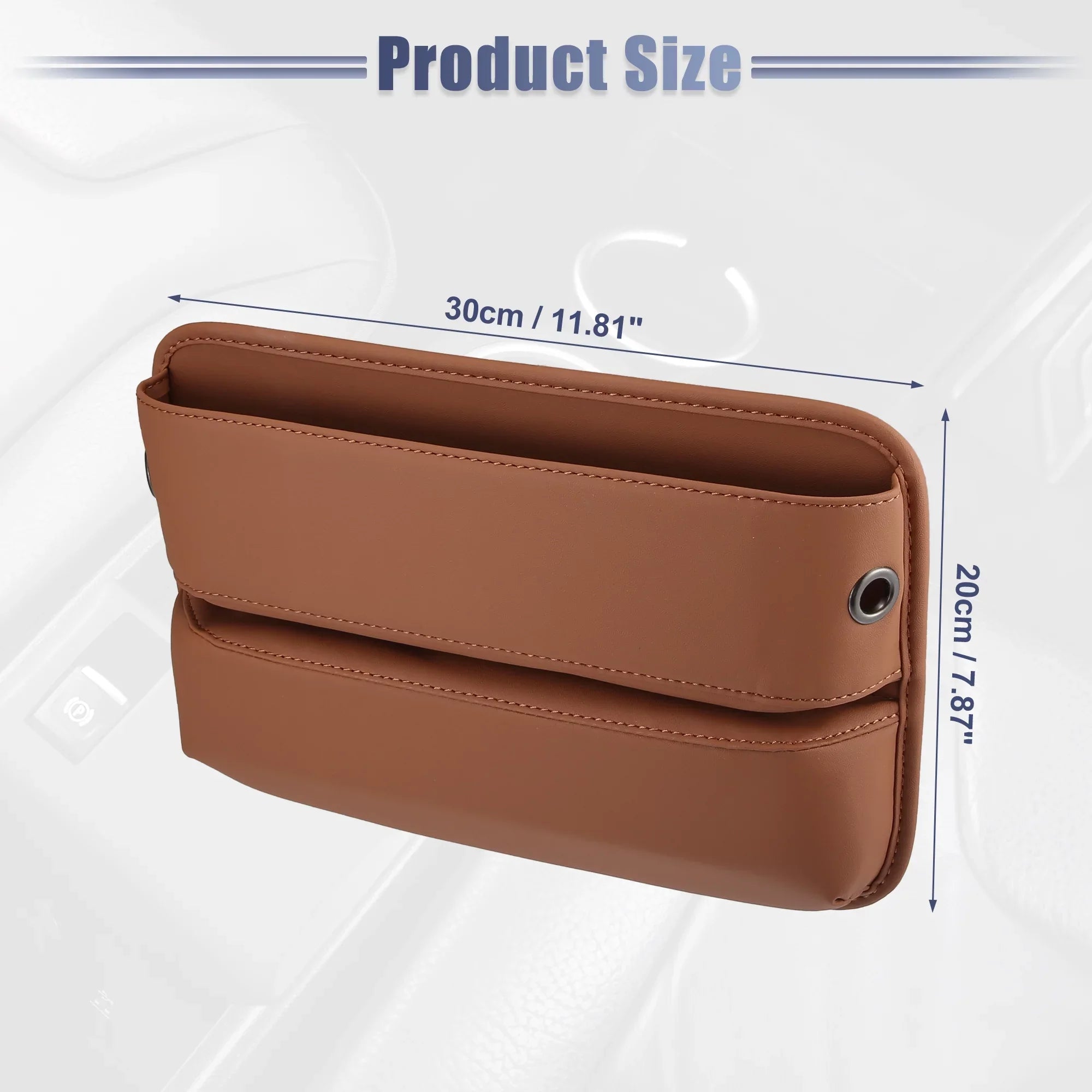 Organizer Pocket Gap Filler Box Seat Car Side Seat Car Console Brown Storage Multi-function 2pcs