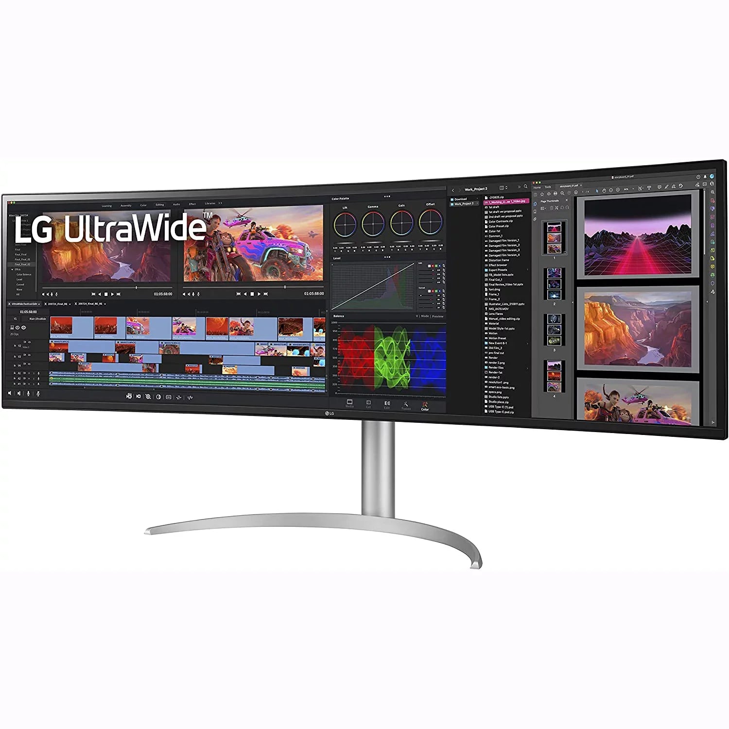 32:9 Tilt/Height/Swivel Monitor, 49WQ95C-W and (5120 Box USB IPS FreeSync G-SYNC LG Premium 49" Compatible Type-C, Open DQHD x Nano AMD Pro, Curved NVIDIA & Adjustable HDMI 2.1 UltraWide 1440)