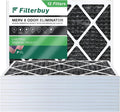 Filterbuy 24x25x1 Odor HVAC Air Furnace Filters MERV 8 Carbon with Pleated (12-Pack) AC Eliminator Activated