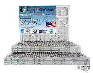 Size: 23.5 Air inch) -Qty:6 Glasfloss USA Filter - (Actual Made - - 24x36x1 in x 10 Furnace MERV 35.5x7/8