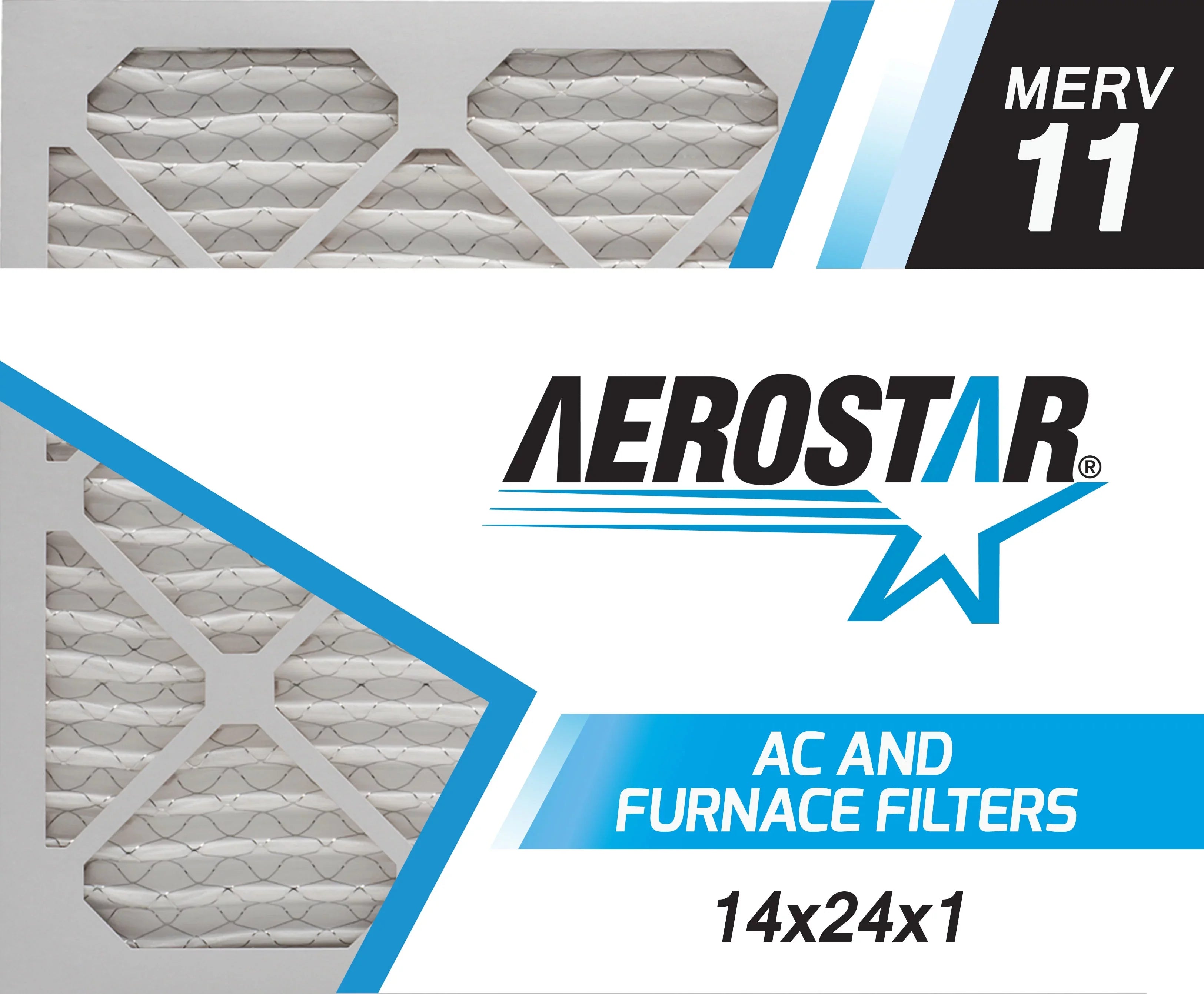 11, 14x24x1, Air Aerostar 14x24x1 Box MERV of 4 Filter,