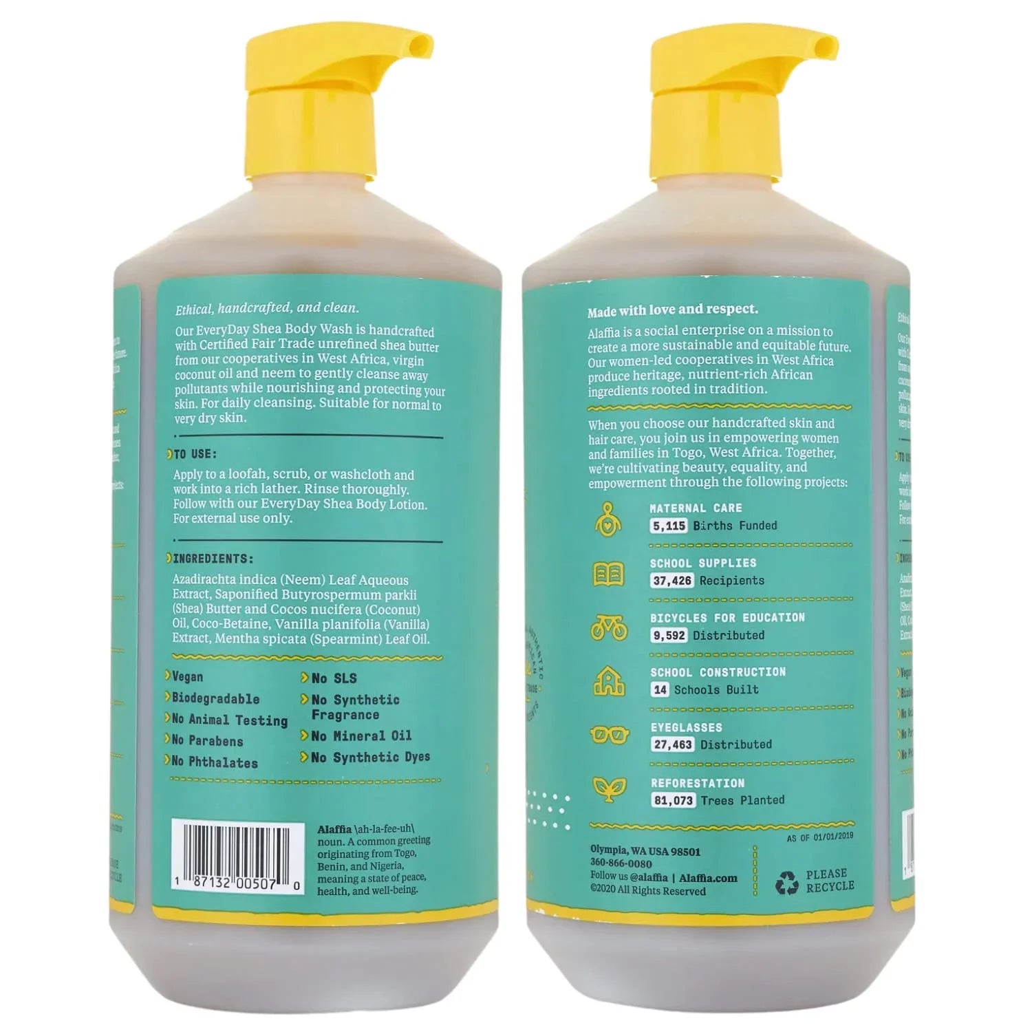 Moisturize Fl Stripping Trade Shea Vanilla Shea Neem, Cleanse Without And Coconut Alaffia Natural Oil, Everyday Body Oz. Butter, Oils Fair - Helps Mint, And 32 Wash Naturally With