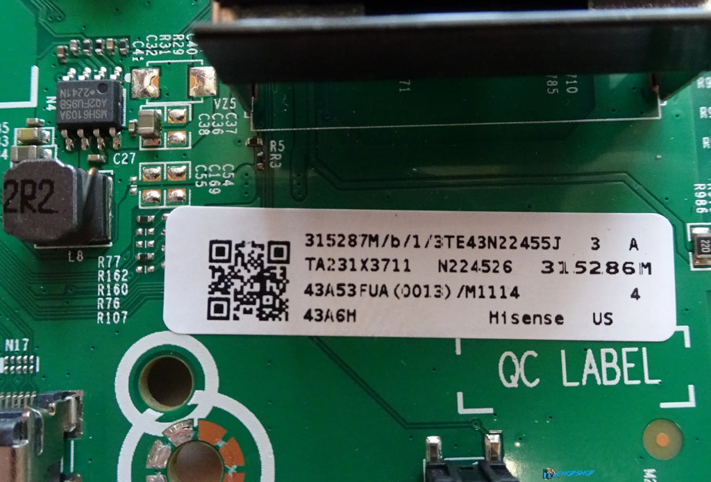 43A6H, (RSAG7.820.12366/ROH) Main Board 43A65H 315287M Hisense