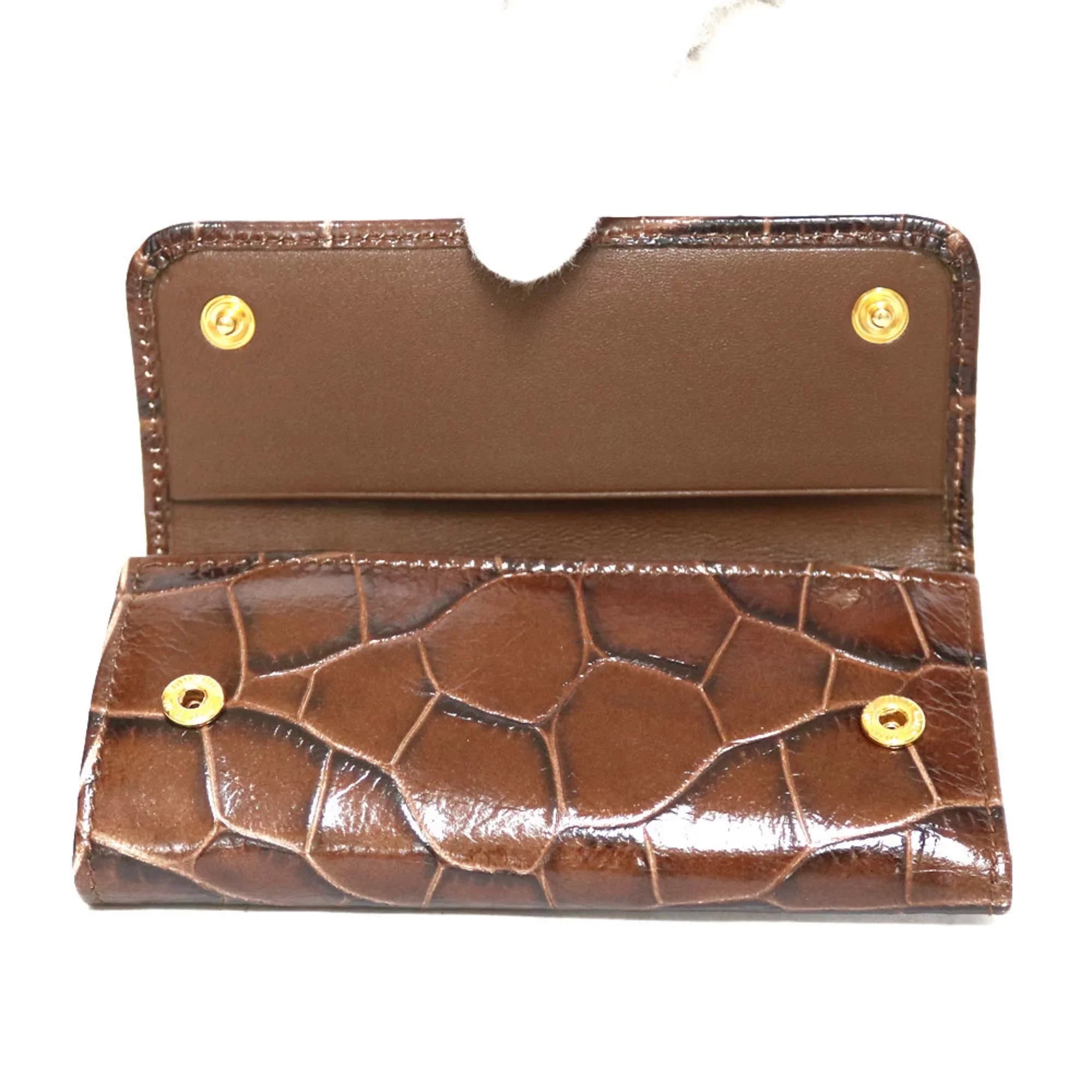Pre-Owned (Fair) Women's Miu Leather Brown Miu Miu Key Case