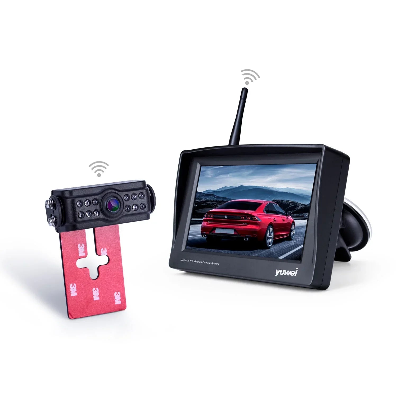 Trucks, Monitor Backup View SUV, with Digital Wireless Nightvision Cars Yuwei Camera Camera 4.3" and Rear for Universal and