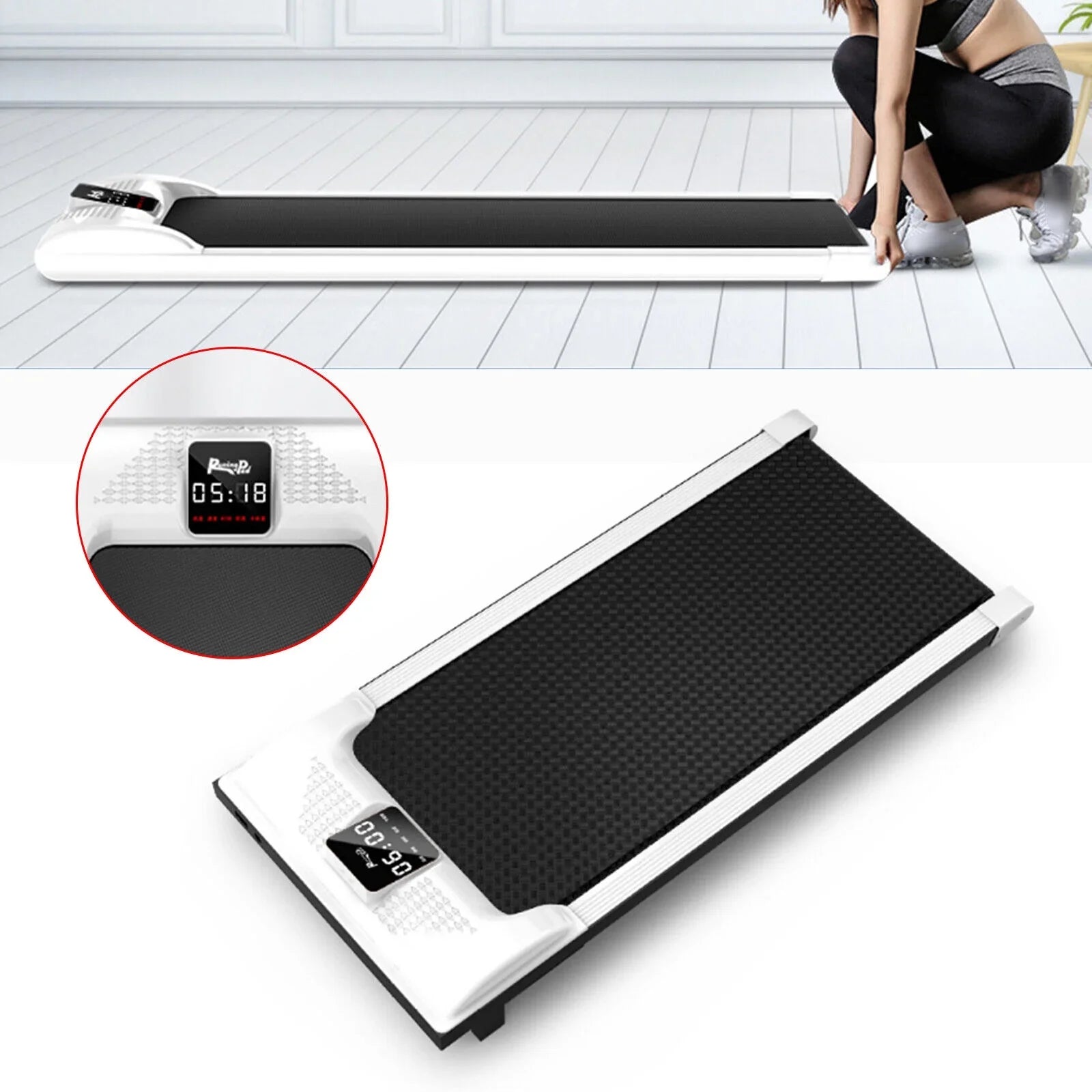 Electric Machine Under Office Running Treadmill Exercise Desk Pad Home Walking