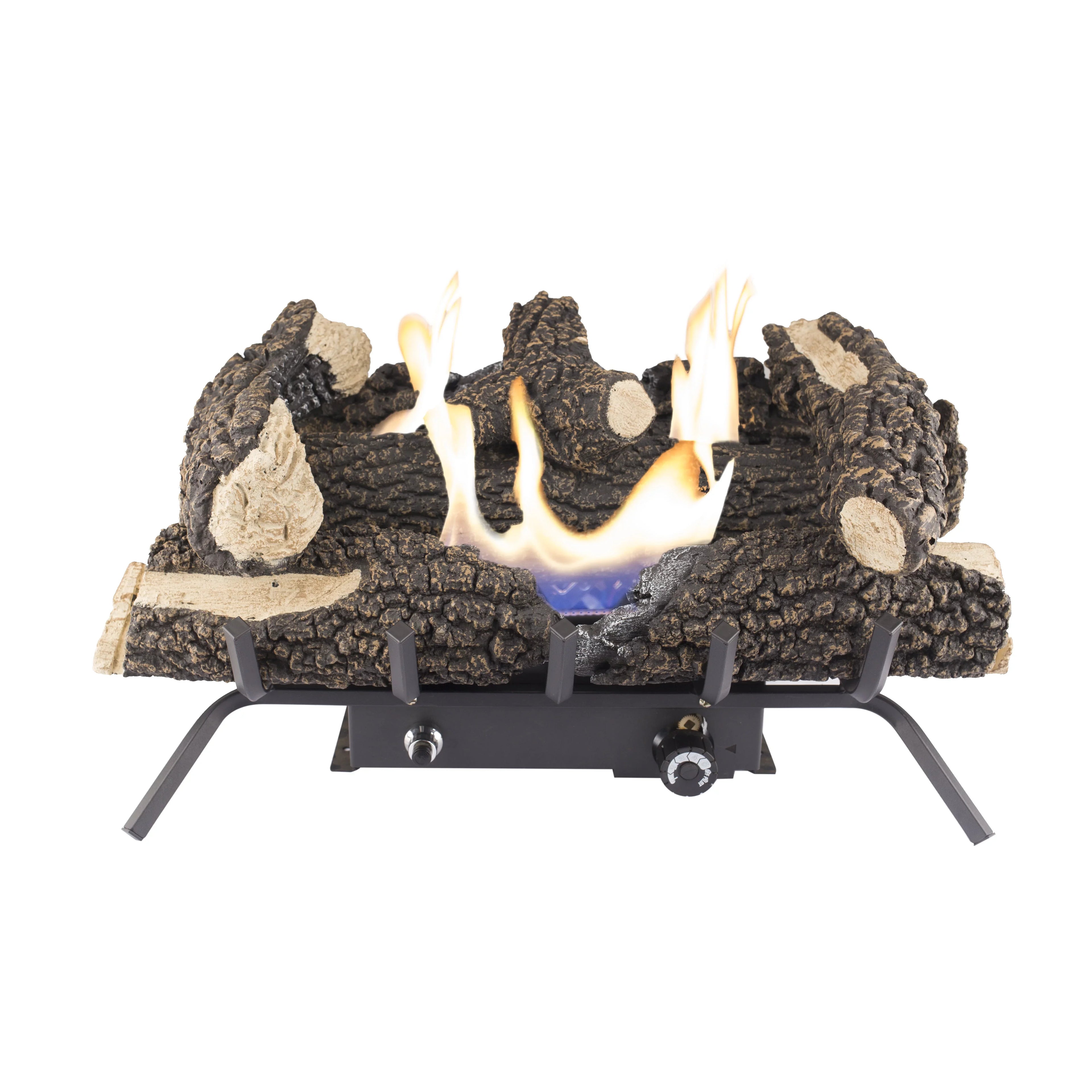 Wildwood Fuel Pleasant Free Set Log Hearth Gas BTU 24" Dual Vent 30,000