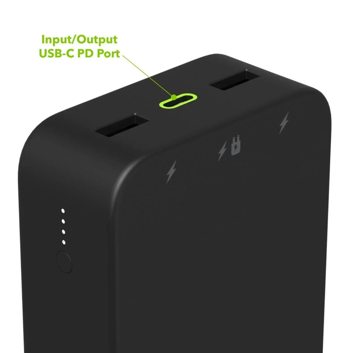 mophie Fast Large 20W XL USB-C 2023 (1) mAh Internal and Port, Travel-Friendly - (2) Battery, Charging PD USB-A Bank Input/Output Ports Power 20,000 Powerstation
