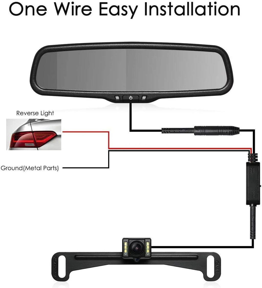 Camera Reverse T2 Look IP68 Camera View Mirror Camera OEM Rear Auto-Vox Monitor Backup