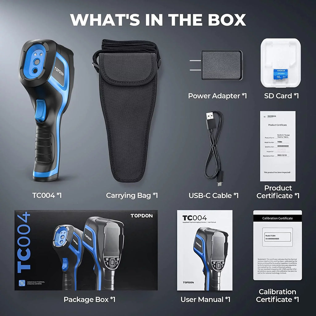 192 256 Resolution Camera Infrared TC004 Camera, Thermal 12-Hour IR Camera Imaging x Life High Battery Thermal Handheld TOPDON