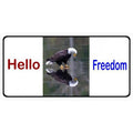 Plate with Hello License Eagle Freedom Main Photo 6 x in. 12 212 LPO1920