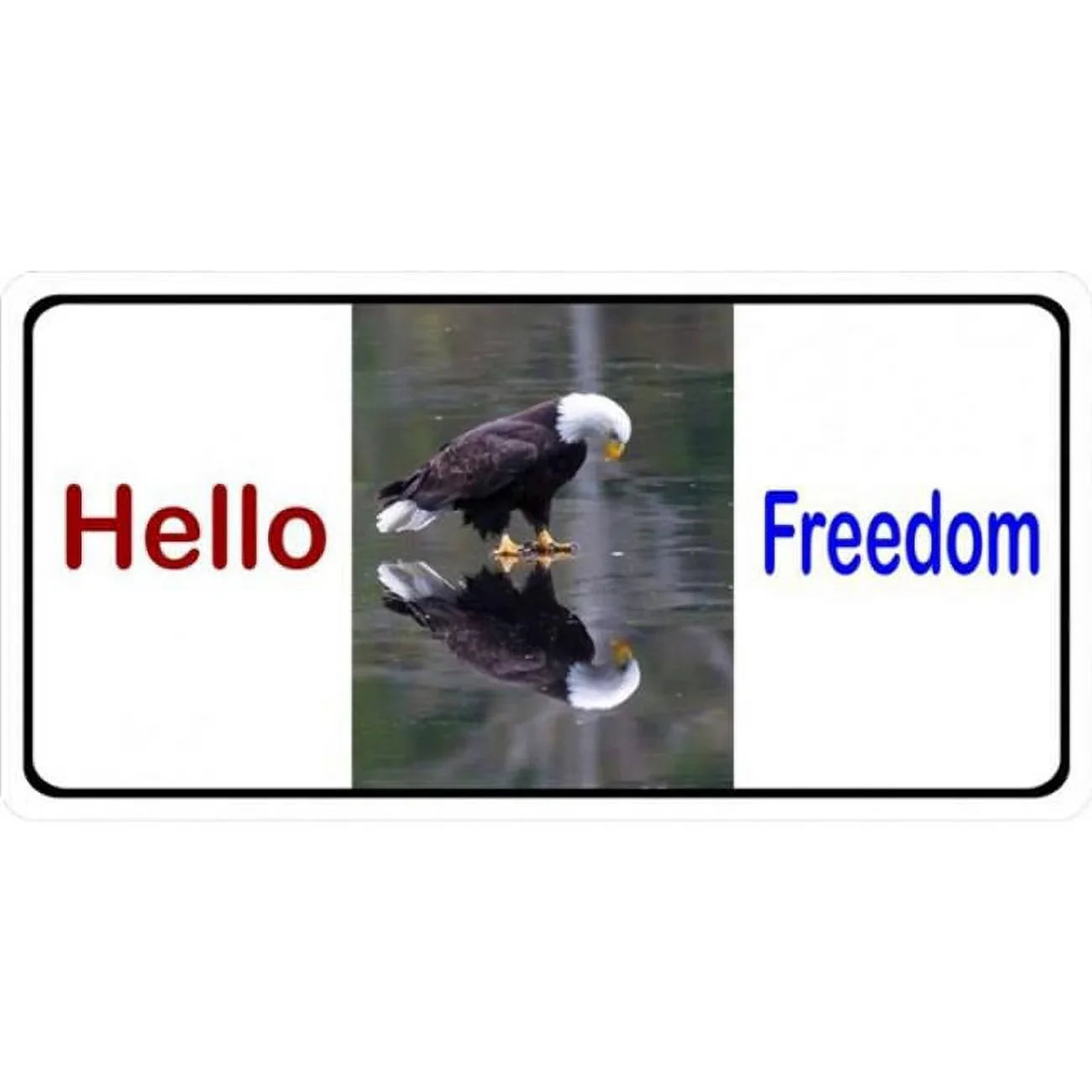 Plate with Hello License Eagle Freedom Main Photo 6 x in. 12 212 LPO1920