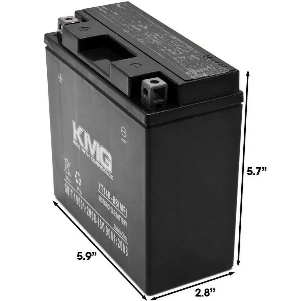 XV17P Performance 2002-2008 with Maintenance Replacement Battery SMF YT14B-BS Warrior Yamaha 1700 Free Road Watercraft Powersport ATV Sealed OEM High Star Snowmobile 12V Battery Compatible Motorcycle