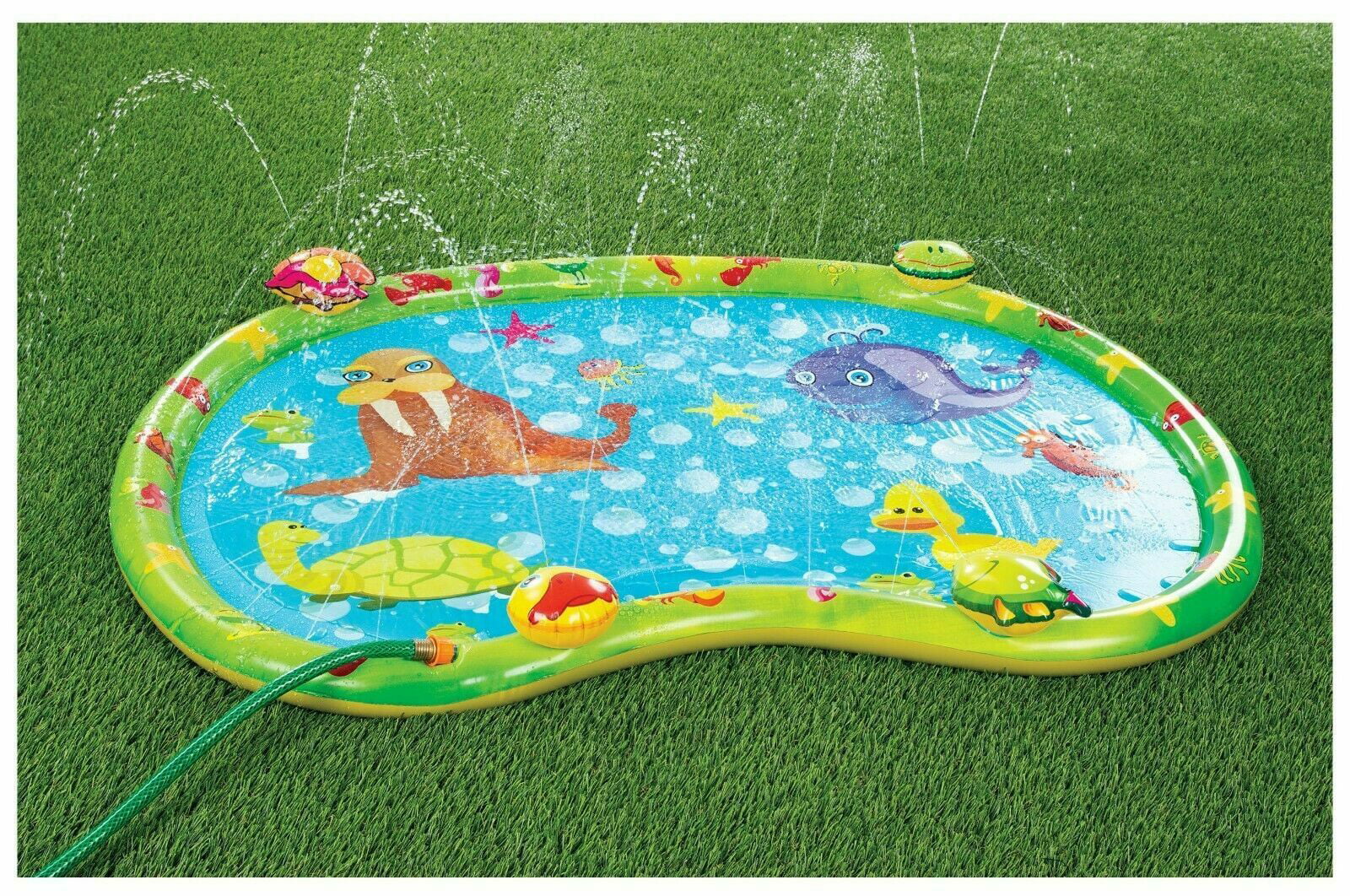 Kids Pool, Sprinkler Pad Splash Swimming Wading Splash Inflatable Outdoor Pad, Splash Pool, Water Mat, Lawn Sprinkler Toys,