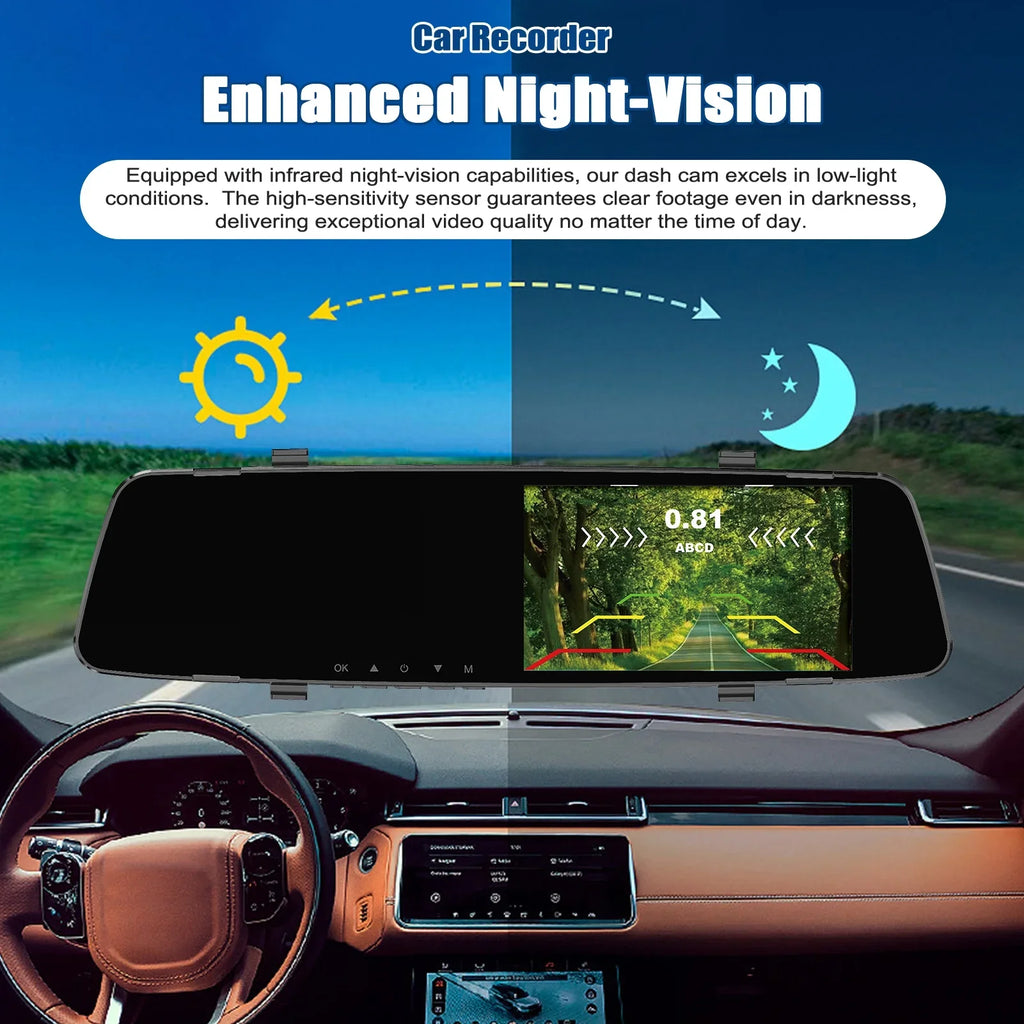 Camera Dash Dash Rear Camera,Reco Dual Nebublu Dash Radars 4.3 Camera Reverse Apexeon Support DVR 1080P Screen Inch Rear Cam