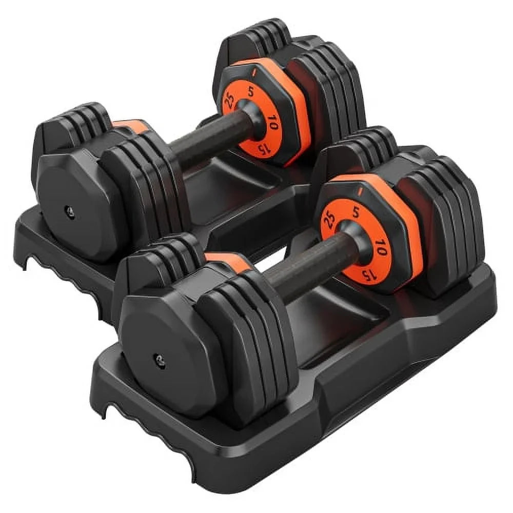 Gym Equipment Weight Adjustable Dumbbell Men Anti-Slip Dumbbell Home Pairs Handle Adjust Set for Exercises Fast with 5 Workout Pair Dumbbells 1 25LB and in Metal in Women for