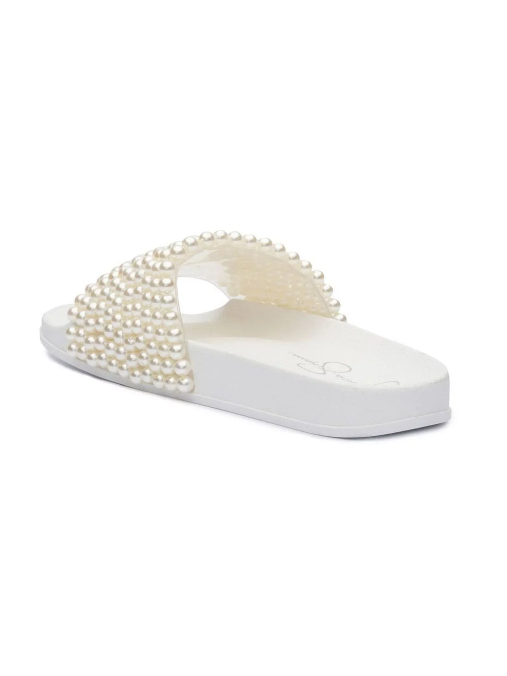 Sandals Slip Beaded Saycie M 8 Pool Shoes Round Womens SIMPSON Ivory Toe JESSICA Slide On Slide