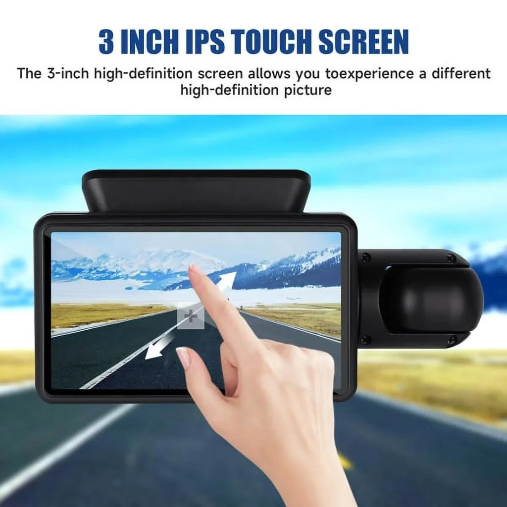 Wide & Night Front 170° Dash Camera Cam Rear, Vision G-Sensor SYTHERS 1080P Dash with and Angle