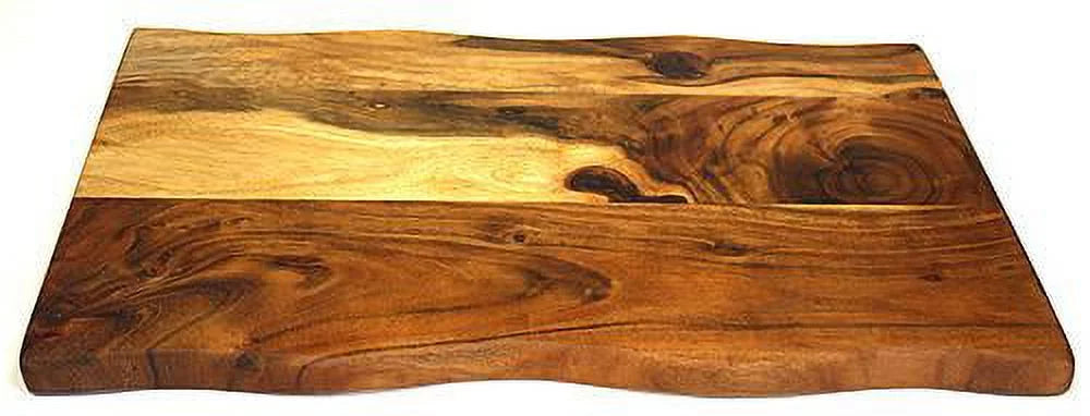 Mountain Solid Hand Per EDGE - (﻿Limit Hard Board Tray LIVE | Order) 5 Wood Board Brown Crafted | Acacia 16" Cahruterie Cutting Woods Serving