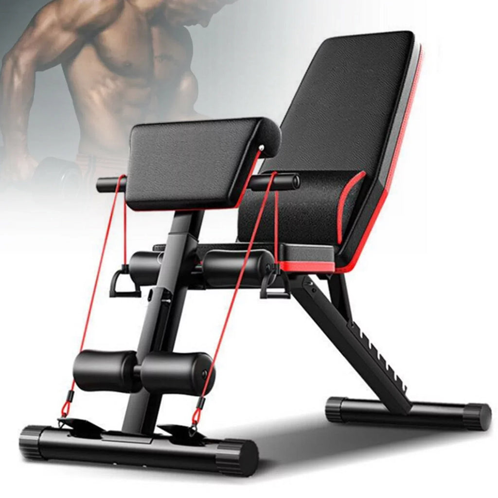 Adjustable Decline Workout Foldable Incline Full Dumbbell Weight Gym Body Bench