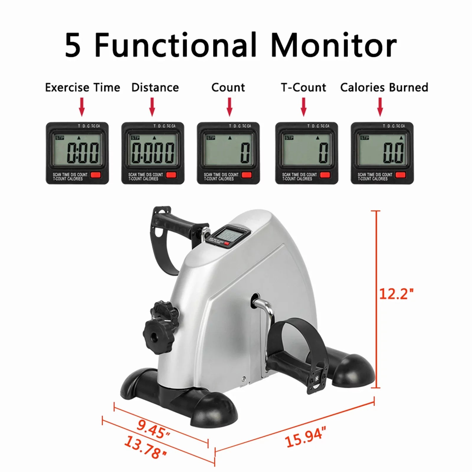 Silver Hands Mini Use Trainer and Exercise Bike Home Feet