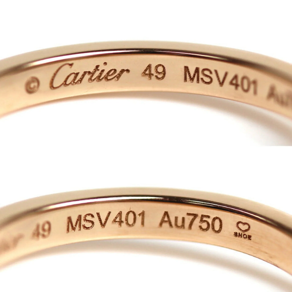 Curve 9 3PD K18PG Women's Ring (Good) B4098649 Pink Ballerina Size CARTIER Diamond Pre-Owned 2.4g Gold Wedding 49