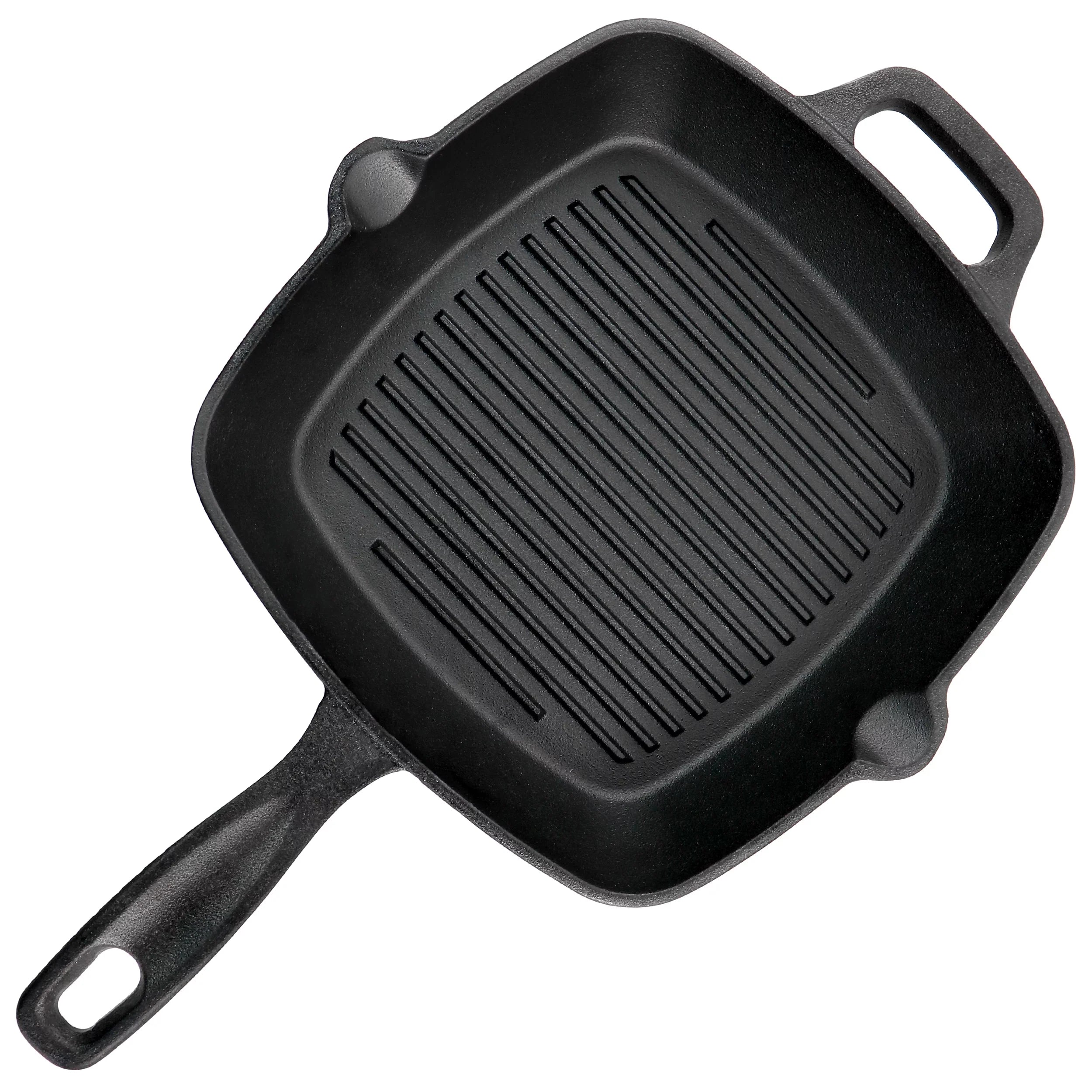 Grill Oster Spouts Inch Pouring with Iron Cast Castaway 10 Square Pan