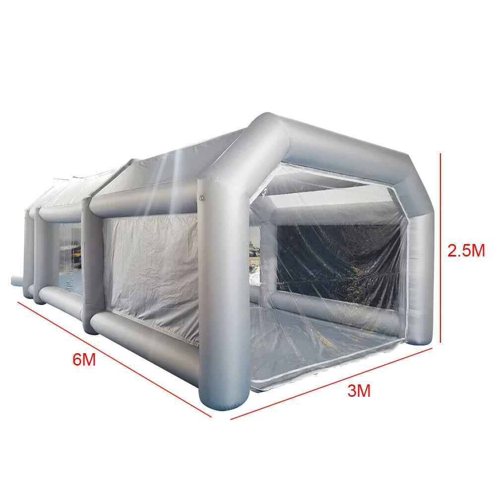 Tent Large 6x3x2.5m Air Car Paint Booth with Portable OUKANING Paint Filter Inflatable Car