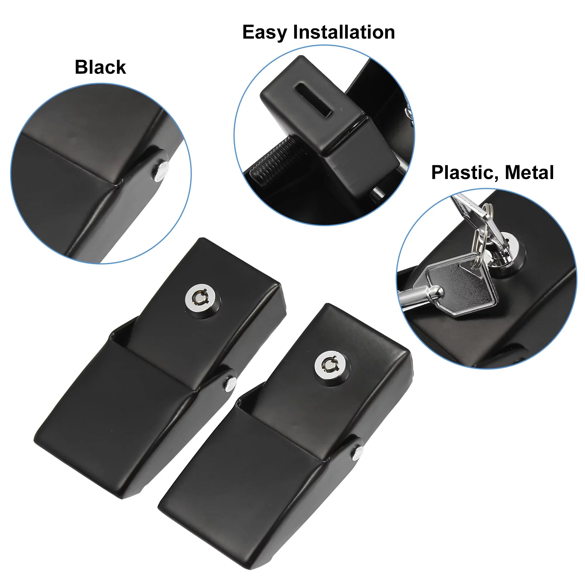 Unique Hood Latches Locking Bargains JL Jeep 2007-2021 Pair Black Catch 1 JK Hood Fit Front for Wrangler
