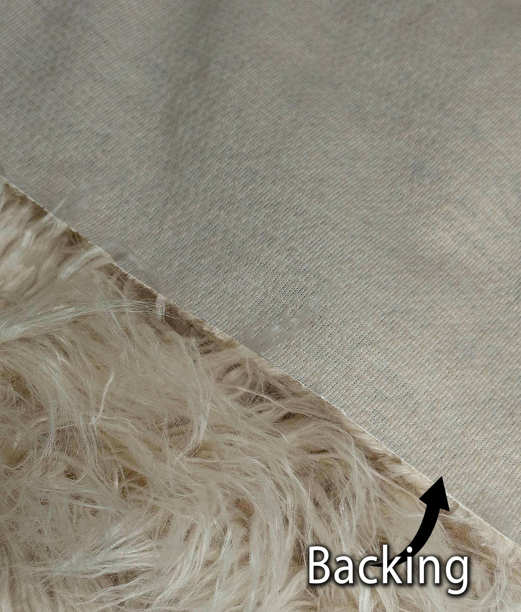 2.3oz Craft, Sold Yak Pile Faux Per Continuous Fake (Latte Japanese Cosplay Yarn LONG by 3.5" Cream) Fire Yard 58" / Retardant FUR Wide CURLY Sewing Yard