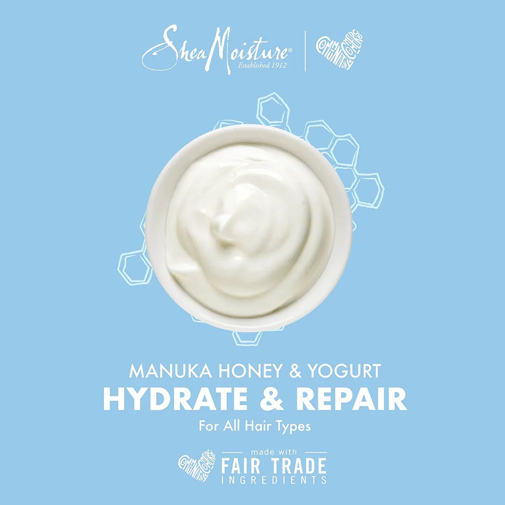 Yogurt 13oz and Damaged Shampoo Hair SheaMoisture Manuka & Hydrate For Conditioner Butter Shea & Honey Repair