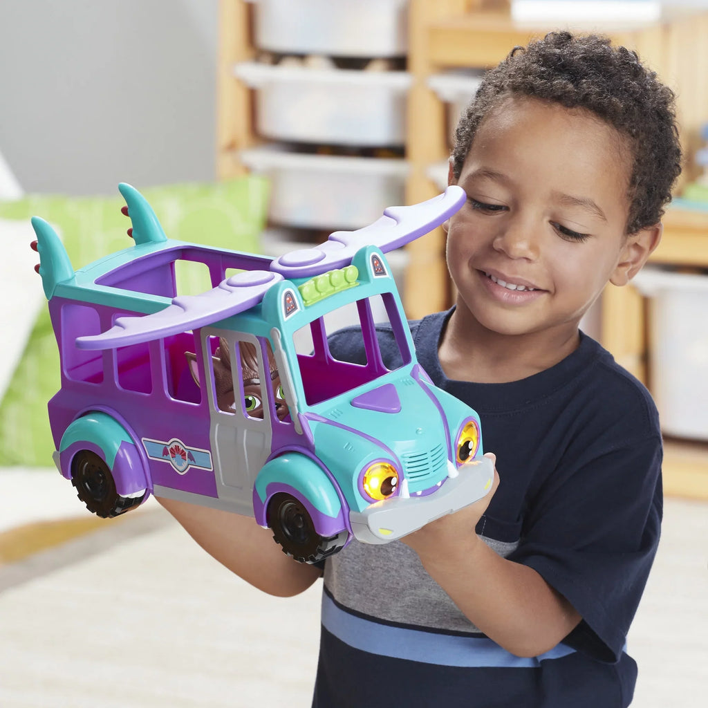 Lights, and Music 3 Super and Bus Toy Monster GrrBus Up Sounds, Ages Monsters Netflix with