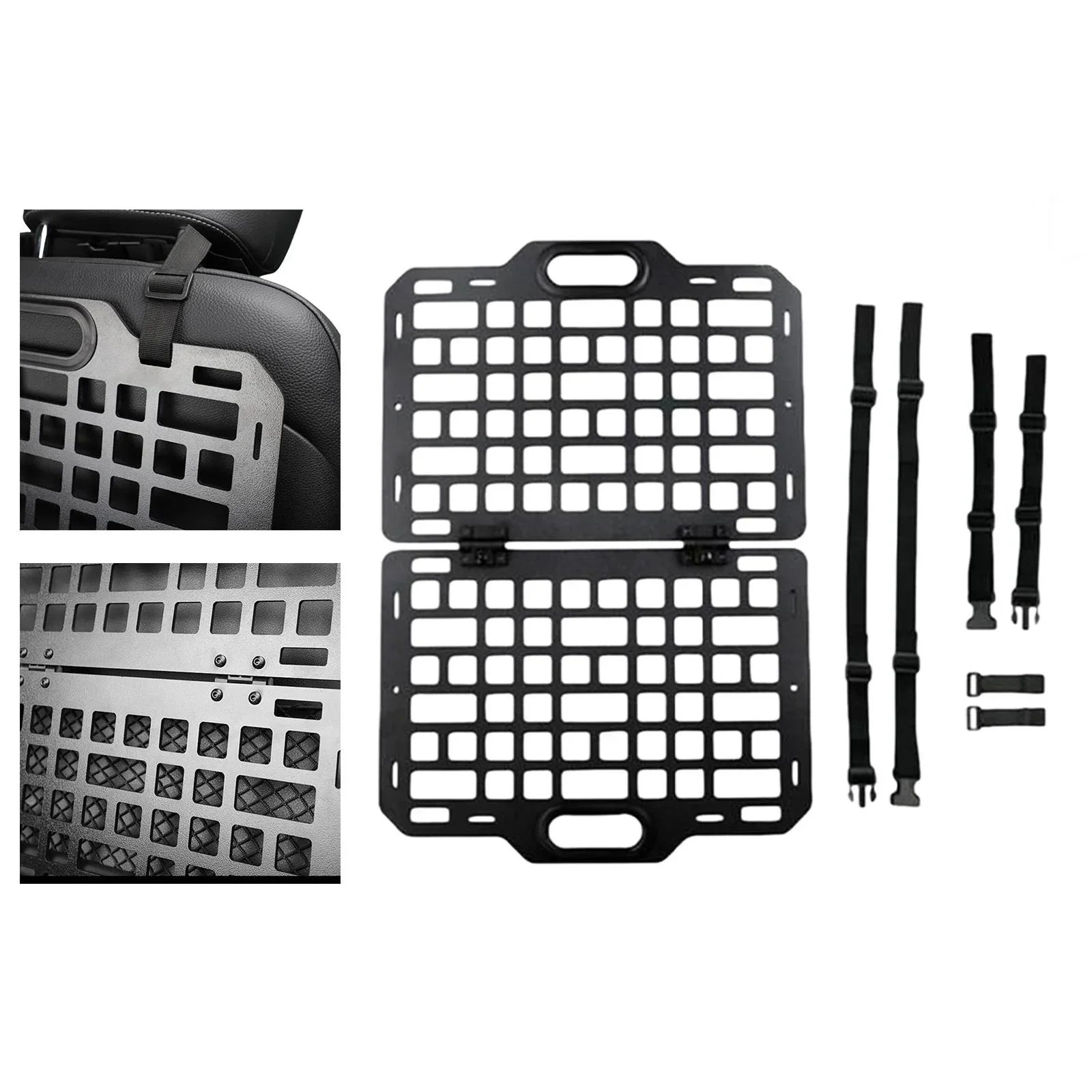 Back Seat Seat Organizer Plate AMLESO Auto Panel Hanging Automotive Auto Parts Molle Storage Truck Car Modular Panel for Seatback