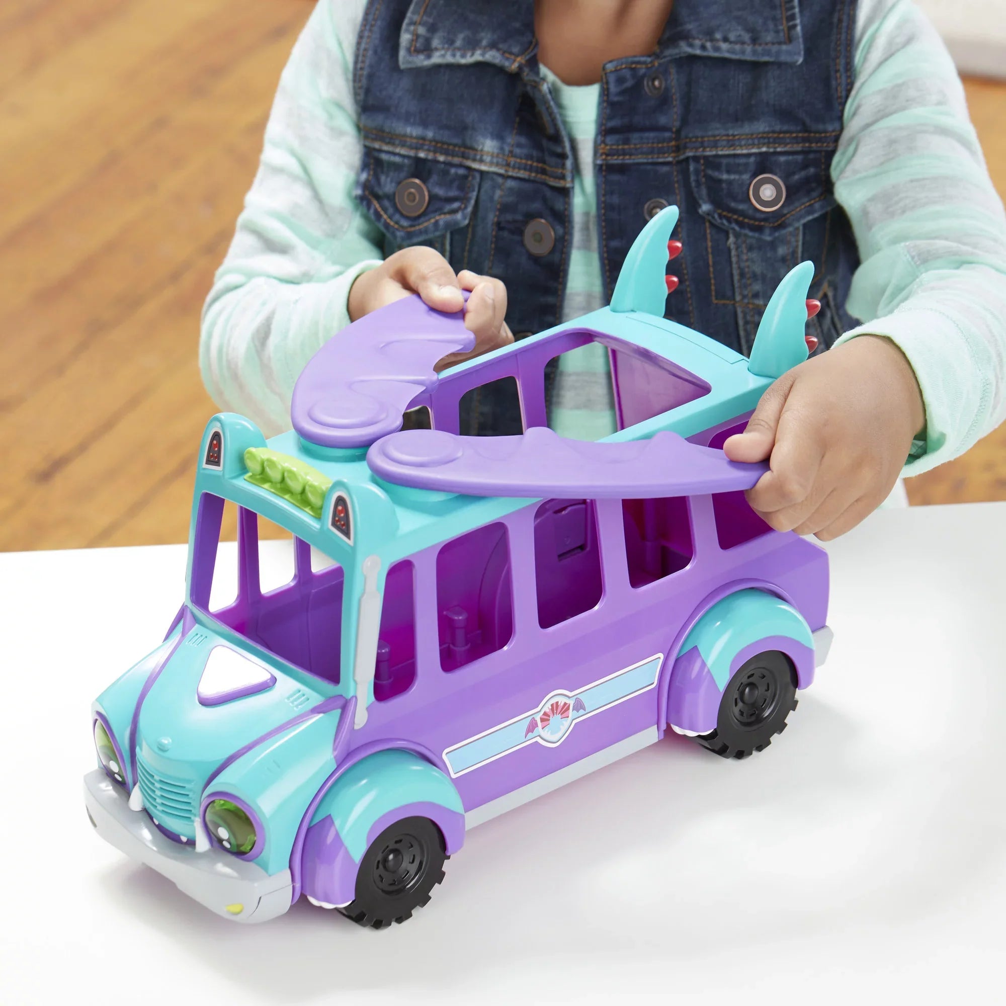 Lights, and Music 3 Super and Bus Toy Monster GrrBus Up Sounds, Ages Monsters Netflix with