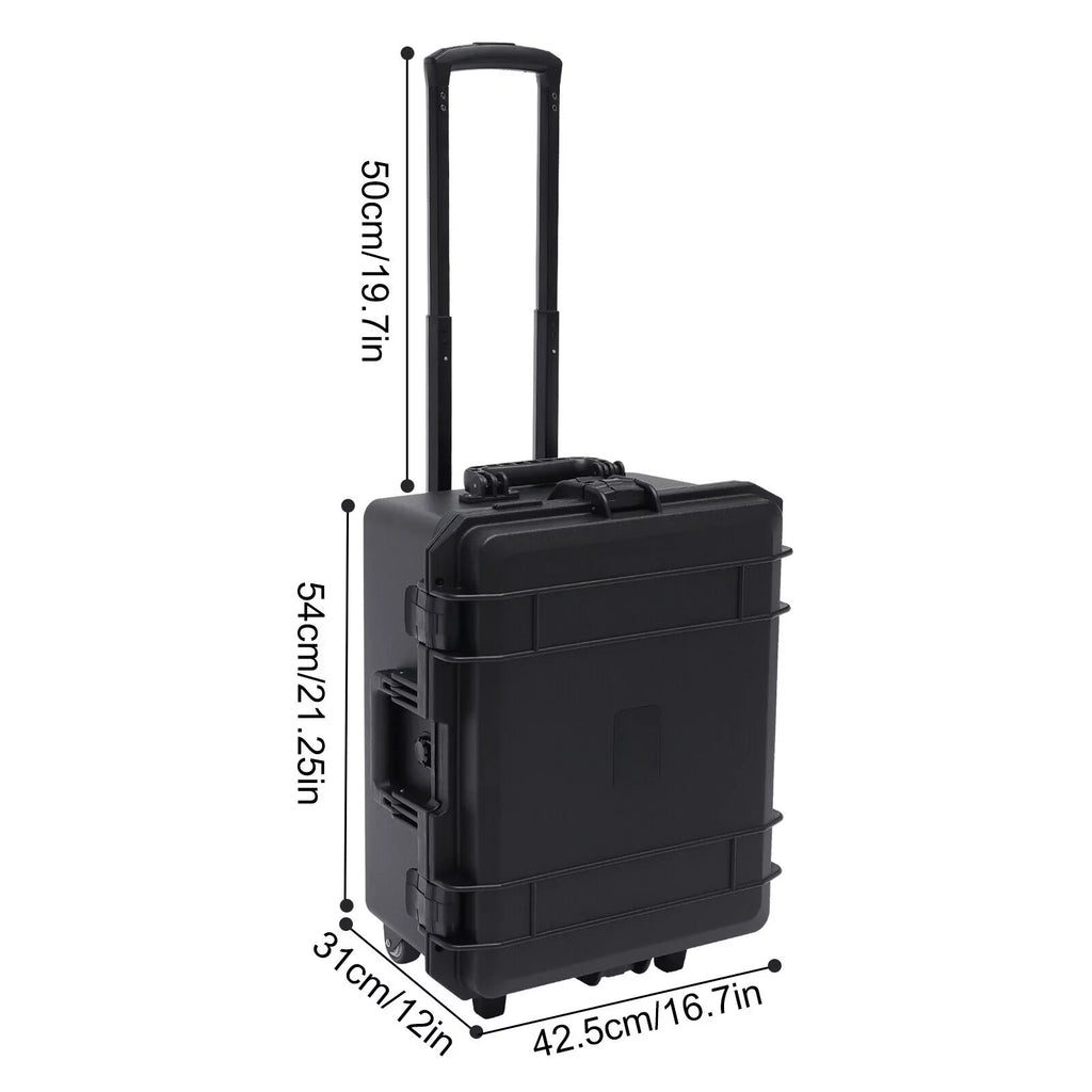 Miumaeov with Case Portable Case x and with 16.7" Shock Hard Foam Large 5 Protective Camera Water Resistant Box and x 21.25" 12" Tools Black Wheels Laptop Handle Hard Equipment Layers