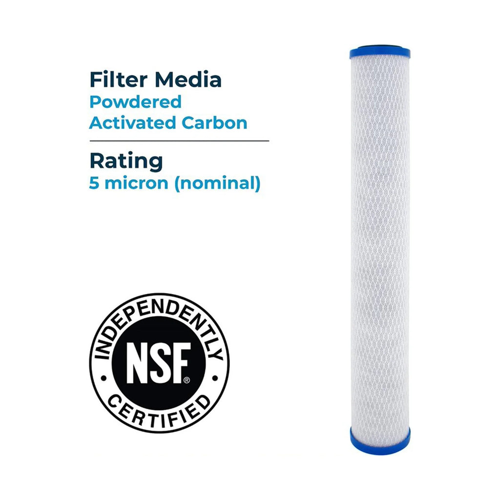 20 2.5 6 SpiroPure SP-EP-20 Carbon Water Filter Replacement, Pack Inch x