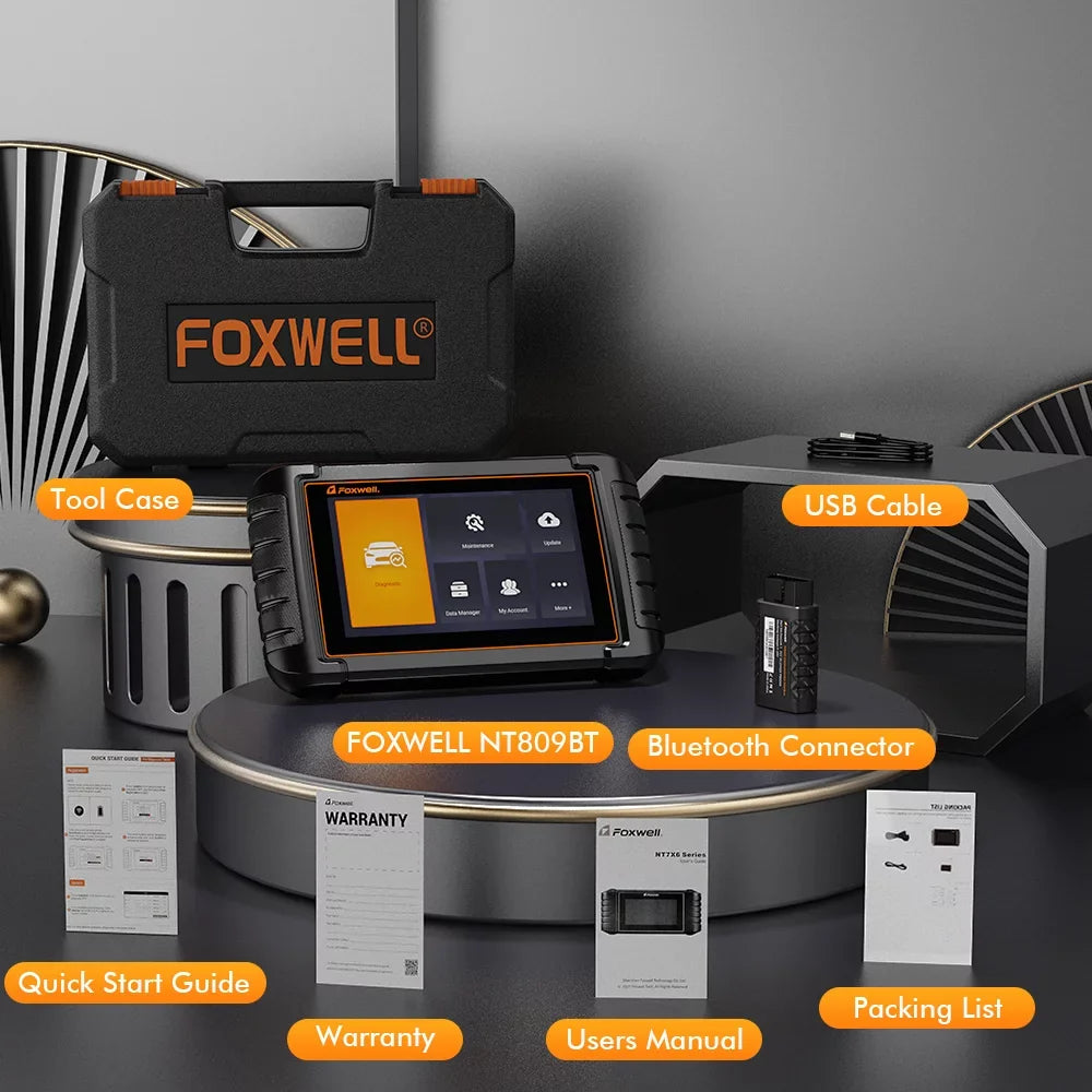 Control NT809BT Scanner Advanced Tool Active Car Foxwell Bi-directional Automotive Services Scanner Scan Code OBD2 Maintenance Auto 30 Scanner OBDI Reader Bluetooth Analyzer Diagnostic Automotive Test