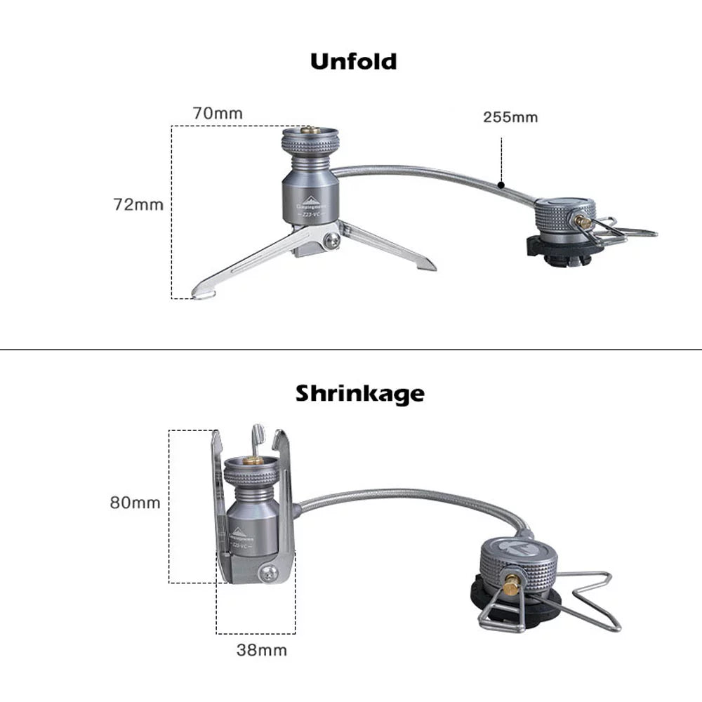 Equipment Camping Connector, Butanes for Canister CAMPINGMOON Portable Stove Cooking Tripod Adapter Camping