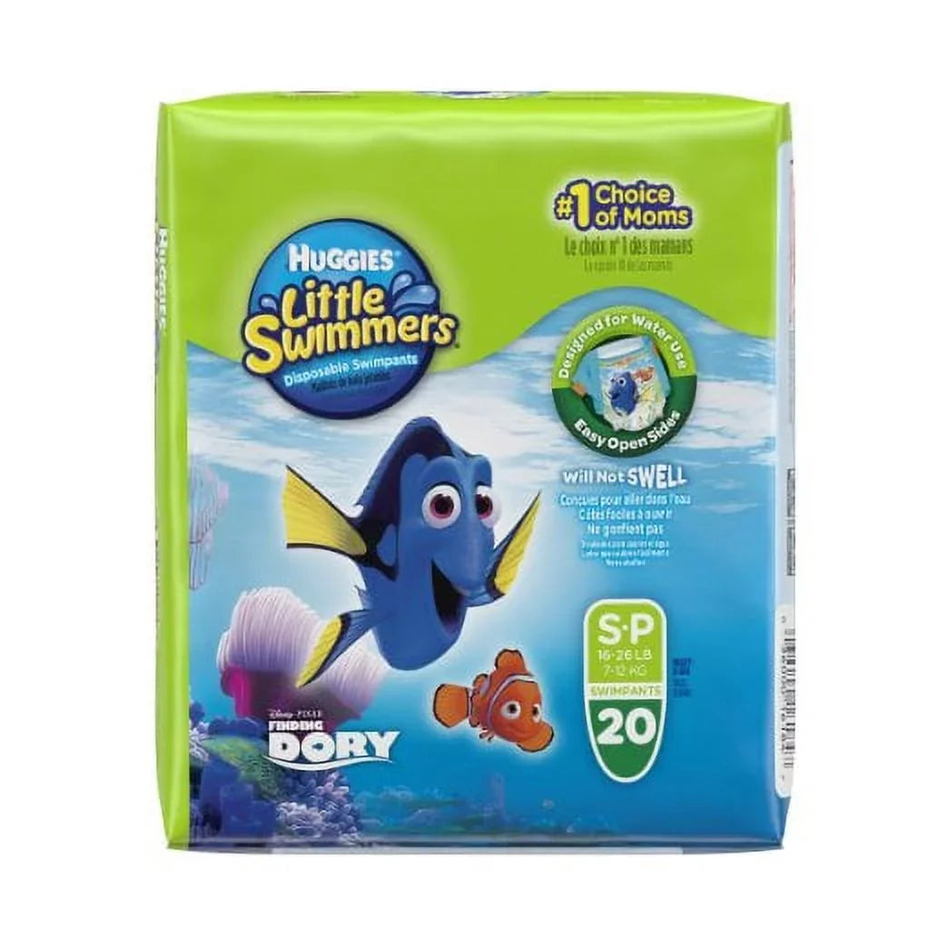 20 Small, Swimmers Swimpants Disposable Little Count May Vary), (Character Huggies