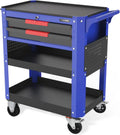Organizer Duty lbs System, Wheels Cart, Workshop, Tool and Heavy 400 Service Cart with Utility 28" Mechanic, Premium Industrial Storage Load Locking Warehouse, WORKPRO Rolling for 2-Drawer Garage,