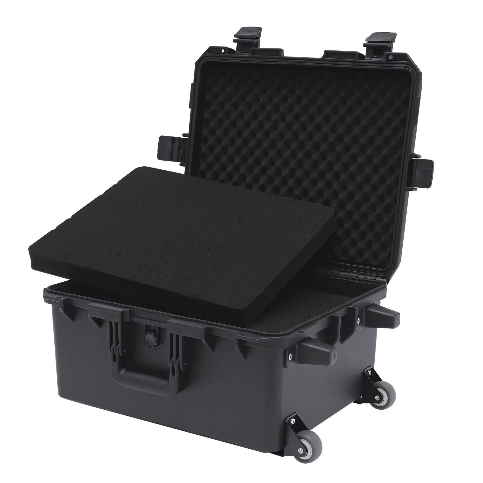 Miumaeov with Case Portable Case x and with 16.7" Shock Hard Foam Large 5 Protective Camera Water Resistant Box and x 21.25" 12" Tools Black Wheels Laptop Handle Hard Equipment Layers