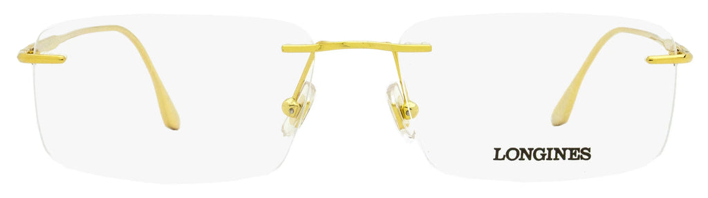 Square LG5001-H Gold Rimless Deep Shiny Eyeglasses Longines