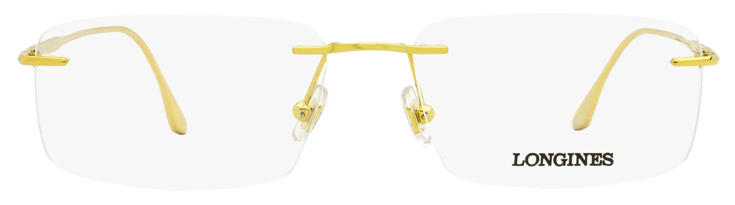 Square LG5001-H Gold Rimless Deep Shiny Eyeglasses Longines