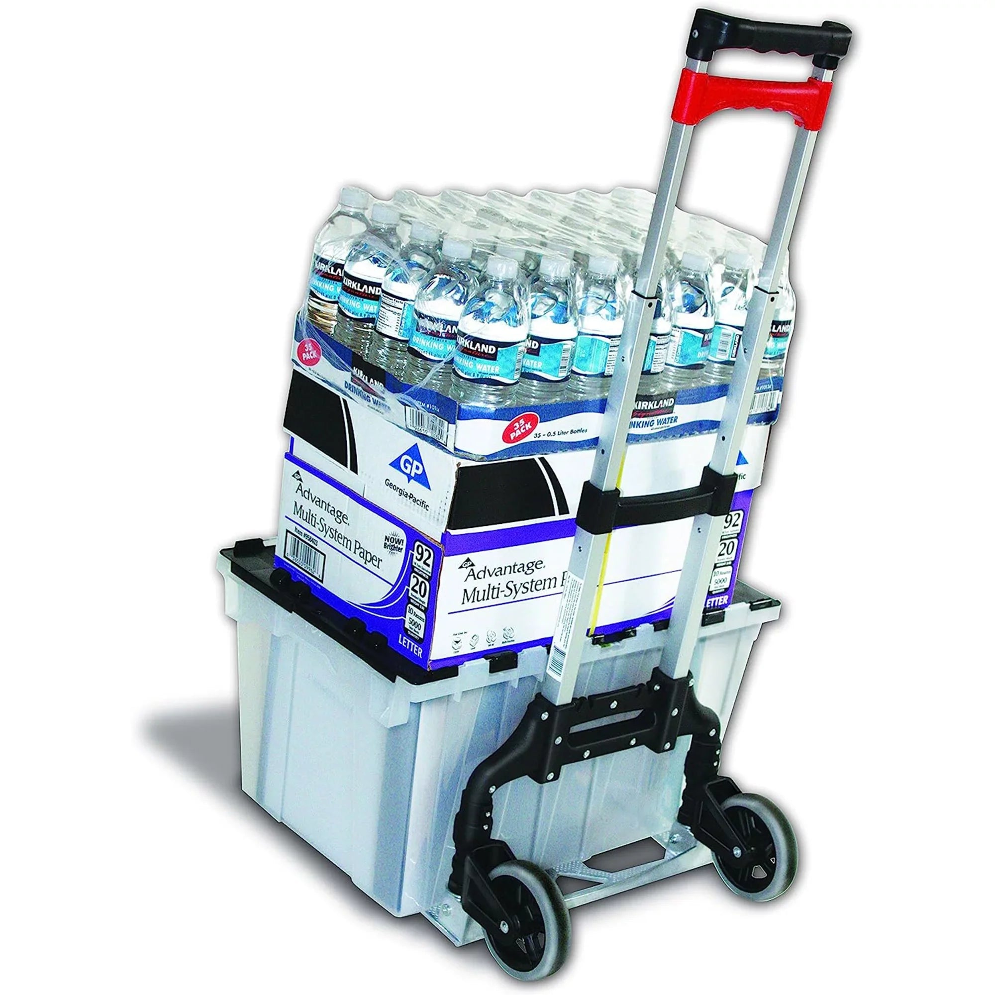 Personal Pack) Hand with Folding Wheels, Rubber Magna (3 MCI Truck Cart