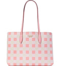 York Soda All Large Gingham Spade Tote, Day Grapefruit Kate New