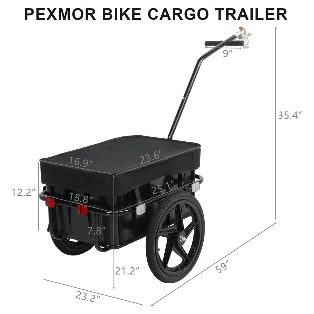 Wagon Trailer Trailer, Coupler Cover Waterproof PEXMOR Bike Cargo & Bicycle W/Universal